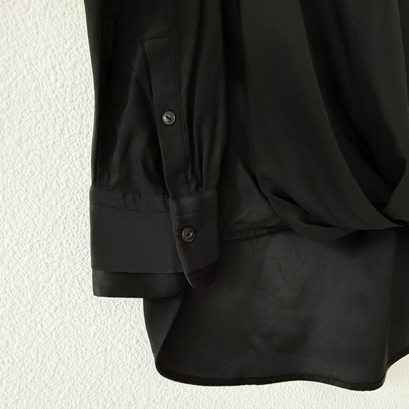 RAG & BONE BLACK SILK BLOUSE - Picture 5 of 9